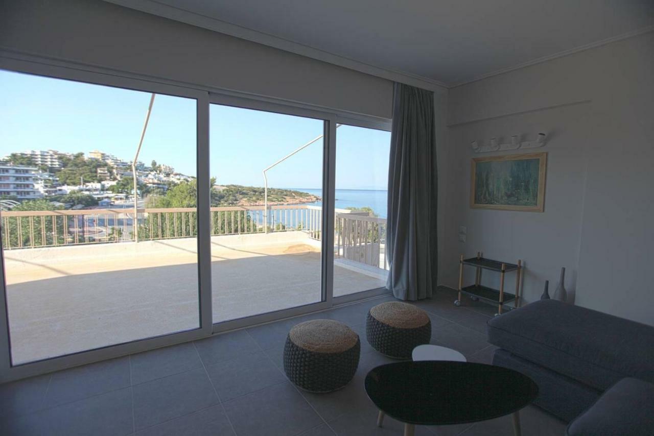 Seaside Renovated Top Floor Apartment Saronida Eksteriør billede