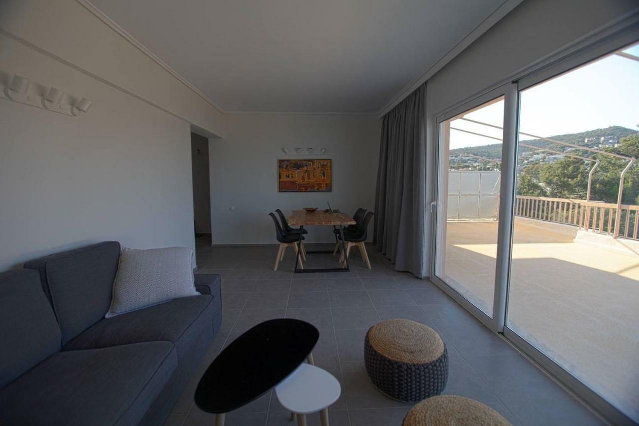 Seaside Renovated Top Floor Apartment Saronida Eksteriør billede
